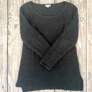 Long Charcoal Knit Sweater